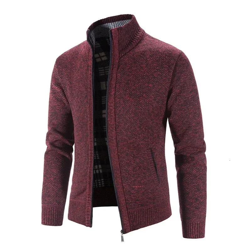 Arrival Knitted Sweater Men Spring Autumn Casual Fleece Cardigan Sweaters Coats Solid Color Plus Size 3XL 5 Colors 250929