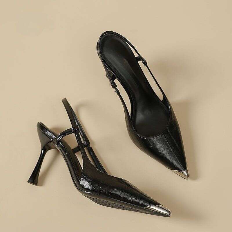 silver Closed-Toe High heels for Designer Shoe Women 2025 New Style Thin heel Black Stunning Comfortable Airy High-End Sandals