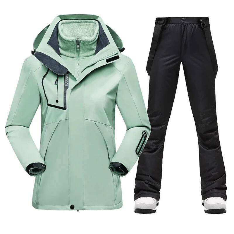 New Winter Suit Women Warm Windproof Waterproof Jacket Ski Pants Female Outdoor Sports Snow Coat Trousers Snowboard Wear