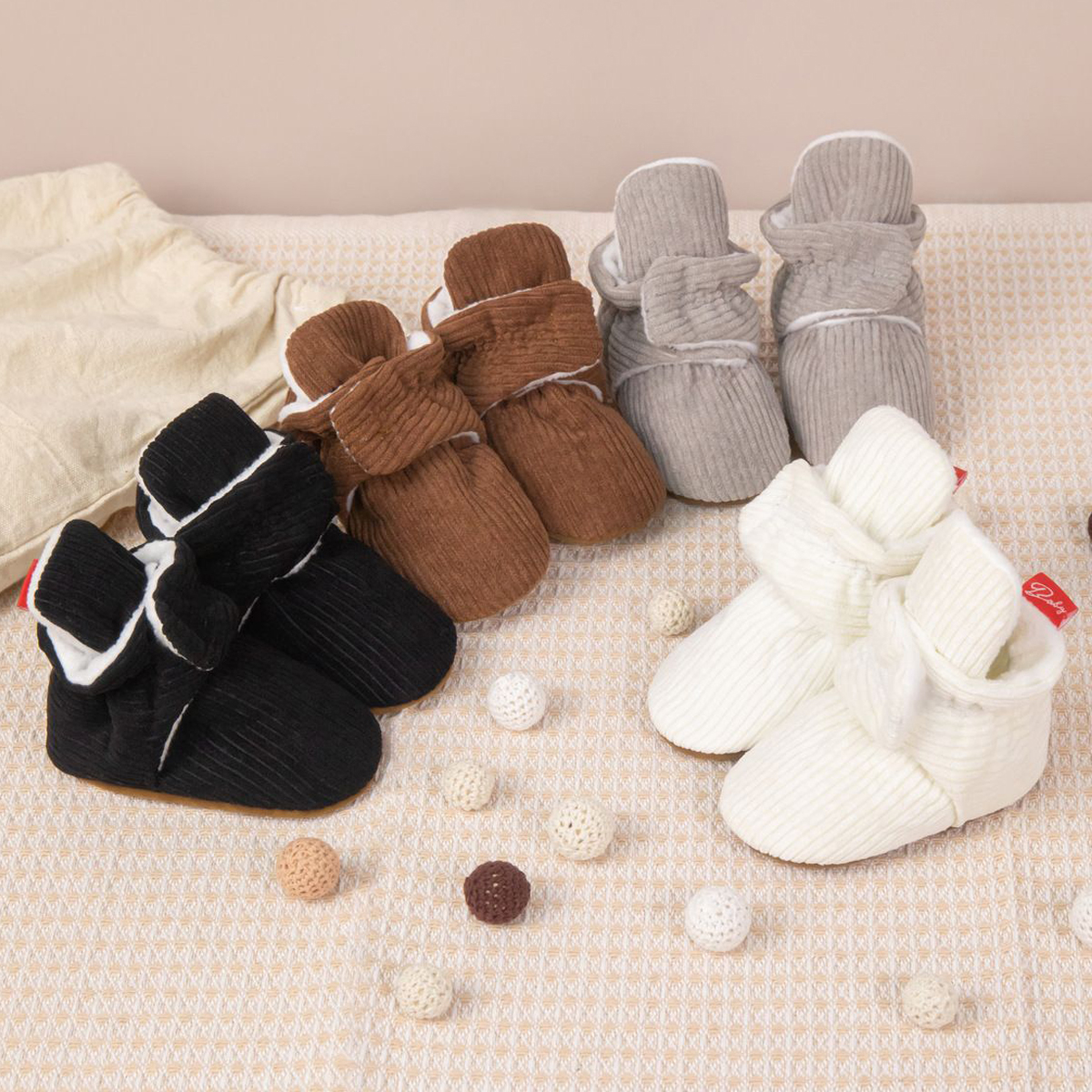 Baby Shoes Boots Winter Warm Socks Light Weight Non-Slip First Toddler Shoes Kidszworld Newborn Infant Footwear Shoes Booties 0-18M Months K0026