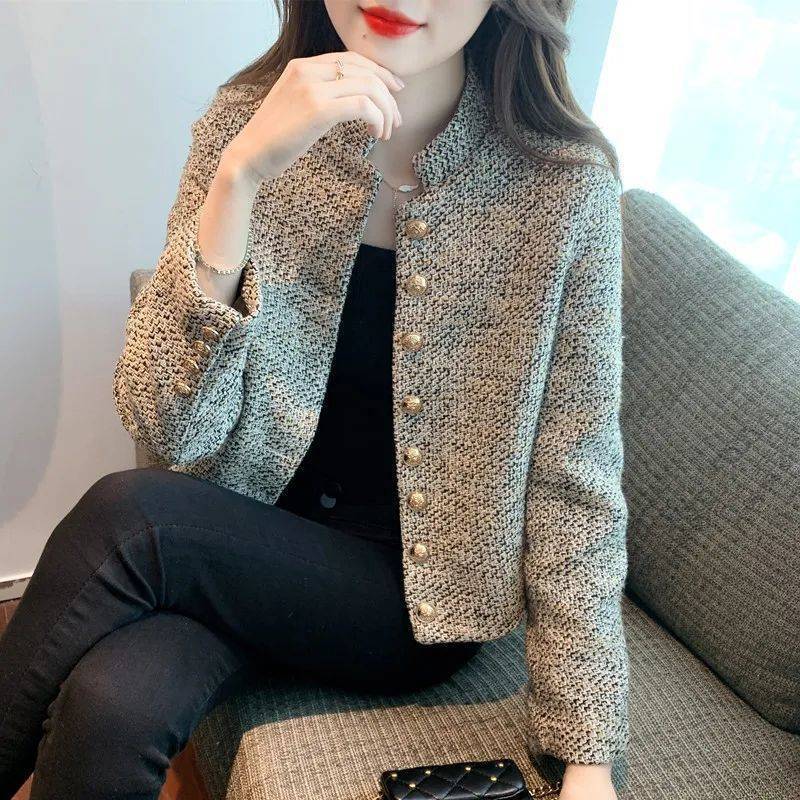 2025 Women's Short Top Coarse Wool Winter Hot Sale Unique design Super Beautiful Petite Aging Designer Jacket Autumn/Winter New Luxury Jacket