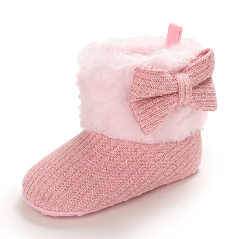 Winter Baby Boots Infant Toddler Warm Fashion Warm Plush Shoes Kidszworld With Fuzzy Balls First Walkers Kid Shoes 0-18M Months K0469