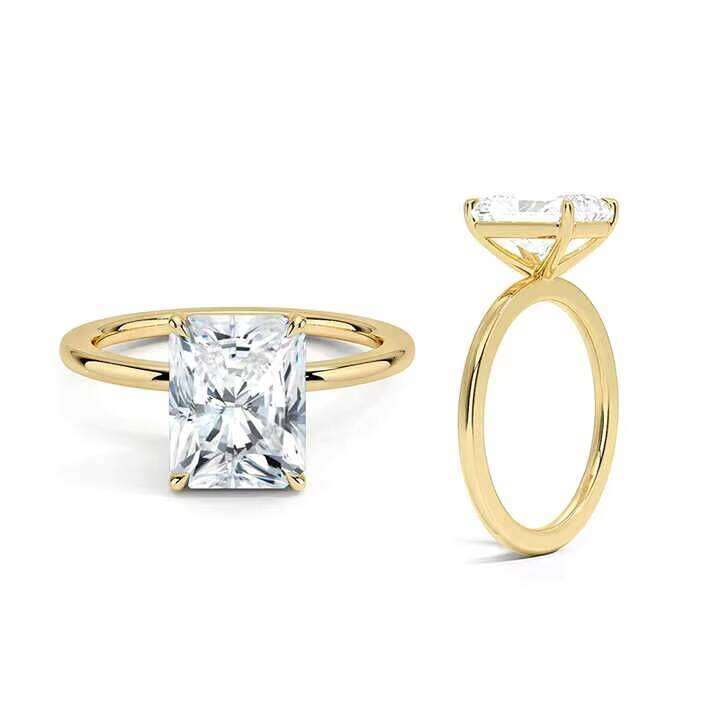VOAINO 1ct Grown HPHT CVD 14k Wedding Engagement Gift IGI Certified 1 Carat Lab Ring