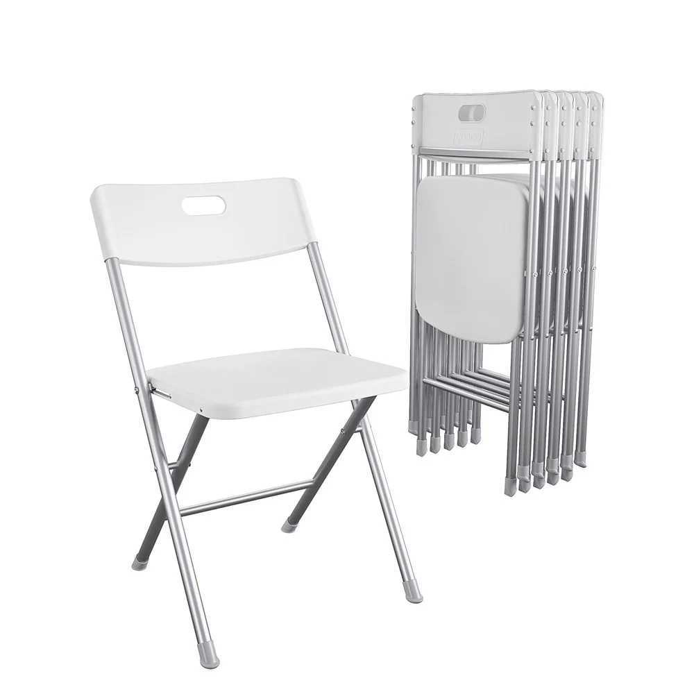 Durable Folding Chair with Resin Seat and Back Lightweight Steel Frame Indoor Outdoor Use Perfect Events and Everyday Seating J250930