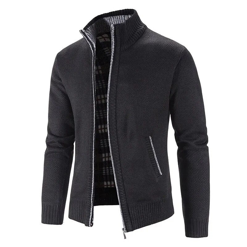 Arrival Knitted Sweater Men Spring Autumn Casual Fleece Cardigan Sweaters Coats Solid Color Plus Size 3XL 5 Colors 250929