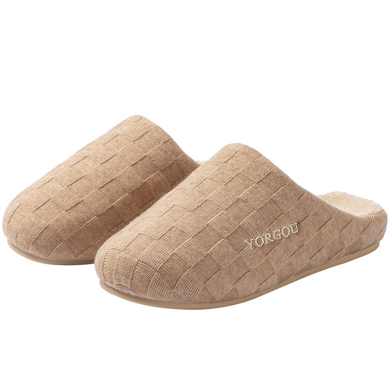 Designer shoes free shipping thick soled autumn and winter non slip indoor breathable keep warm cotton slippers for men and women grey coffee yellow