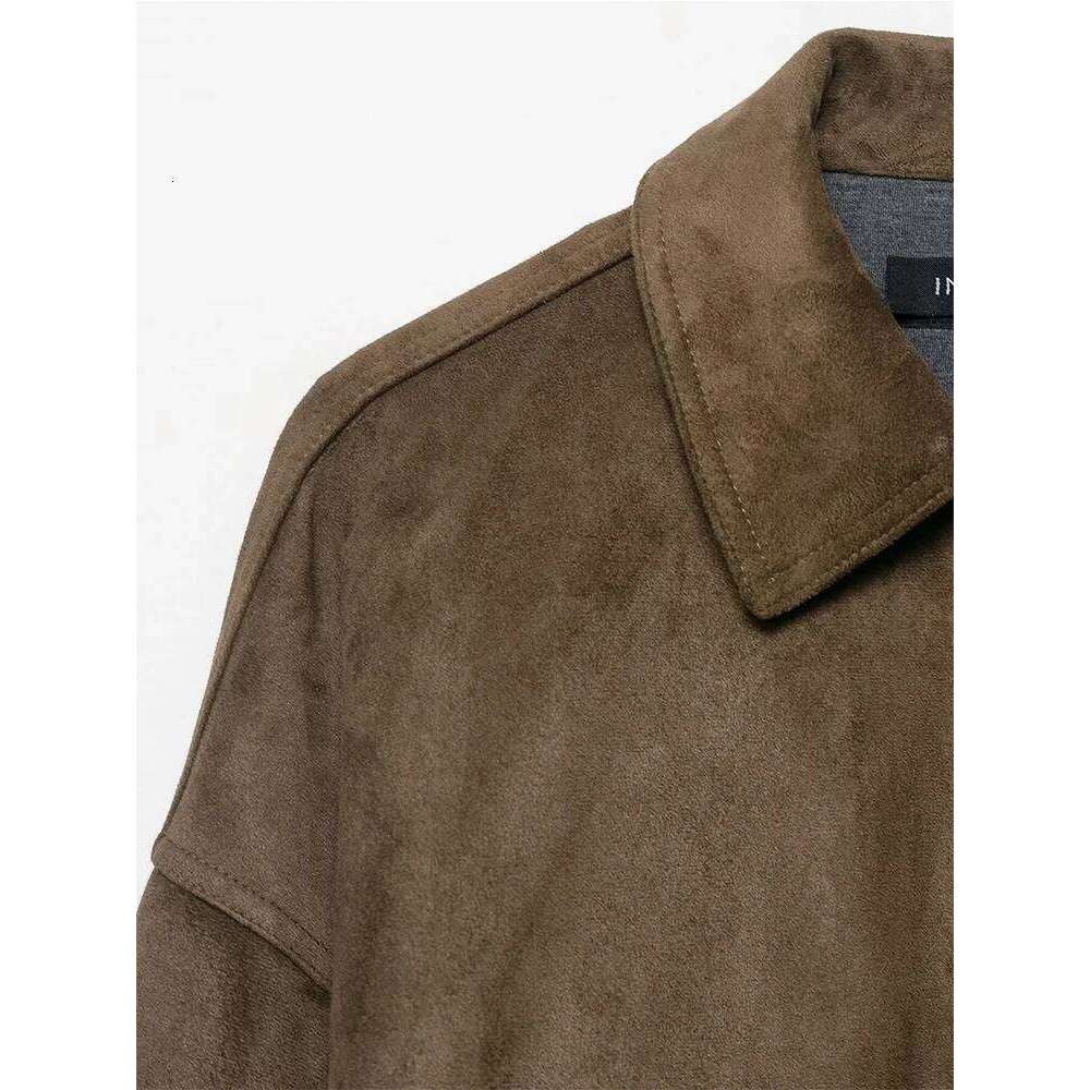Women's Bomber Jacket Long Sleeve Zipper Suede Jackets For Women 2025 High Street Short Coats Lady Autumn Leisure New Outerwears