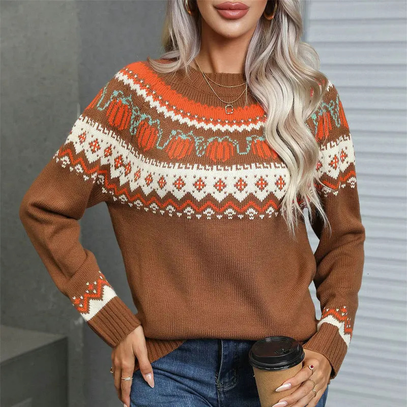 Women Casual Sweaters Christmas Knitwear Tops Female Long Sleeve Soft Warm Outerwear O Neck Autumn Winter Streetwear 250930