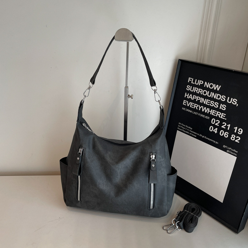 New frosted women's crossbody bag luxury bag autumn and winter handbag niche large capacity commuting bag designer bag shoulder bag