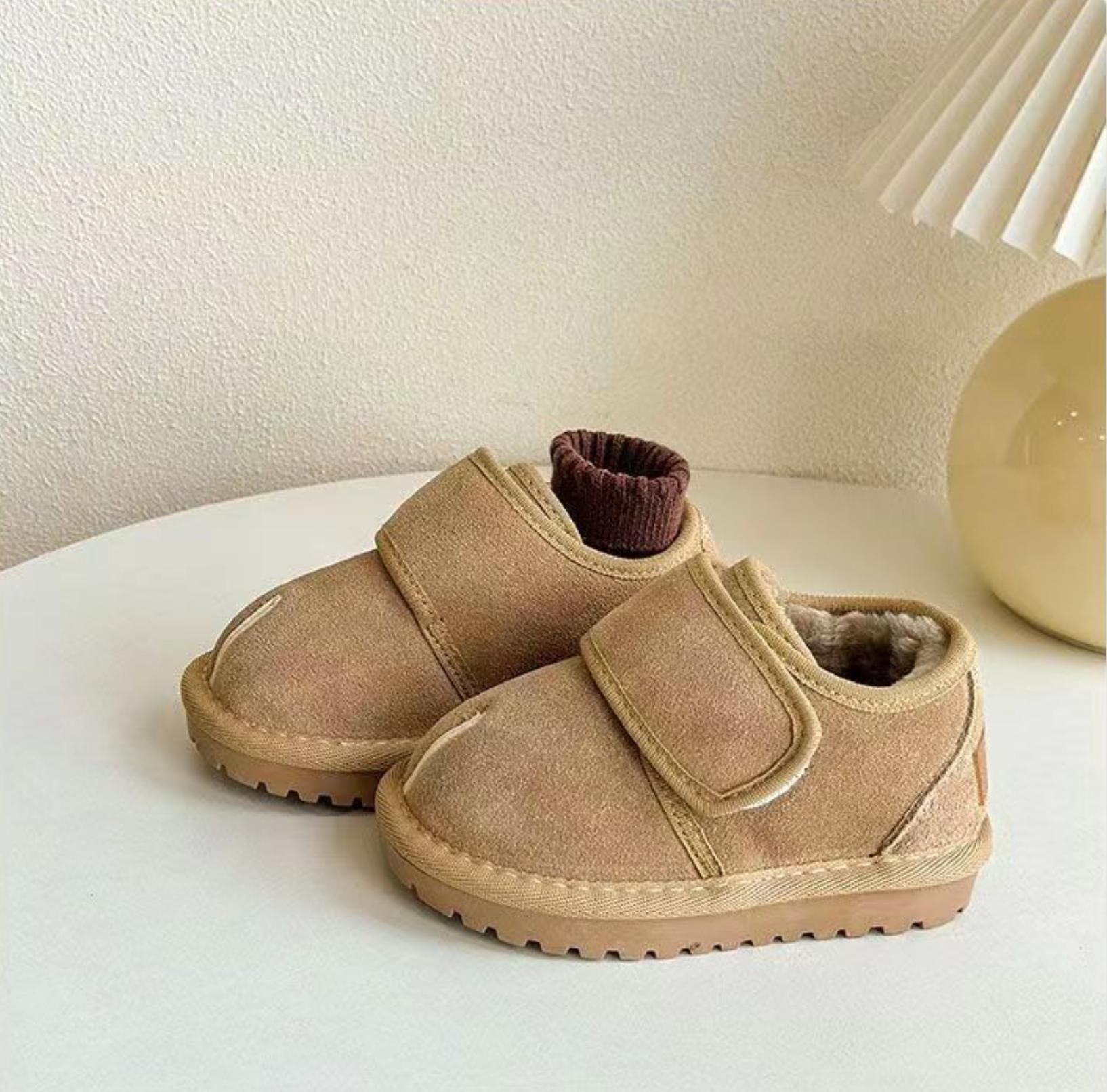 Kids Winter Snow Boots Warm Plush Toddler Shoes Children Kidszworld Boys Girls Anti-slip Rubber Sole Baby Sneakers Infant Boots Sizes 17-28 K0041