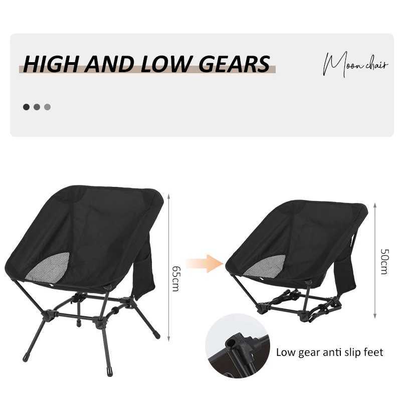 Square Structure Beach Fishing Stool Convenient FourCorner Camping Folding Chair Lightweight Iron Tube Moon Chair J250930