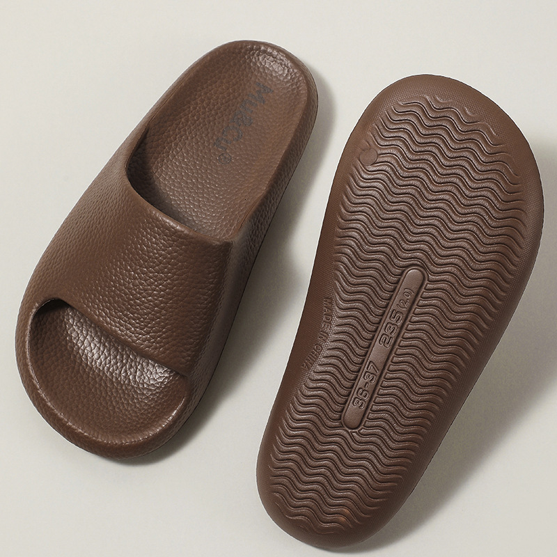 EVA Women's Slippers Men's Summer Bathroom Indoor Home Use Bath Non-Slip Leather Texture Odor-Free Couple Soft Sandals ddmymarket