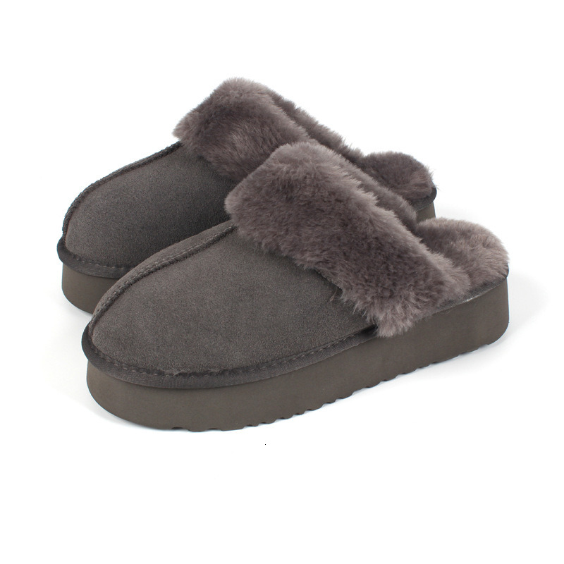 Bebealy Warm Womens Slipper Winter Memory Foam Fluffy Quality Slip-on House Suede Fur Lined Anti-Skid Slippers ddmythur