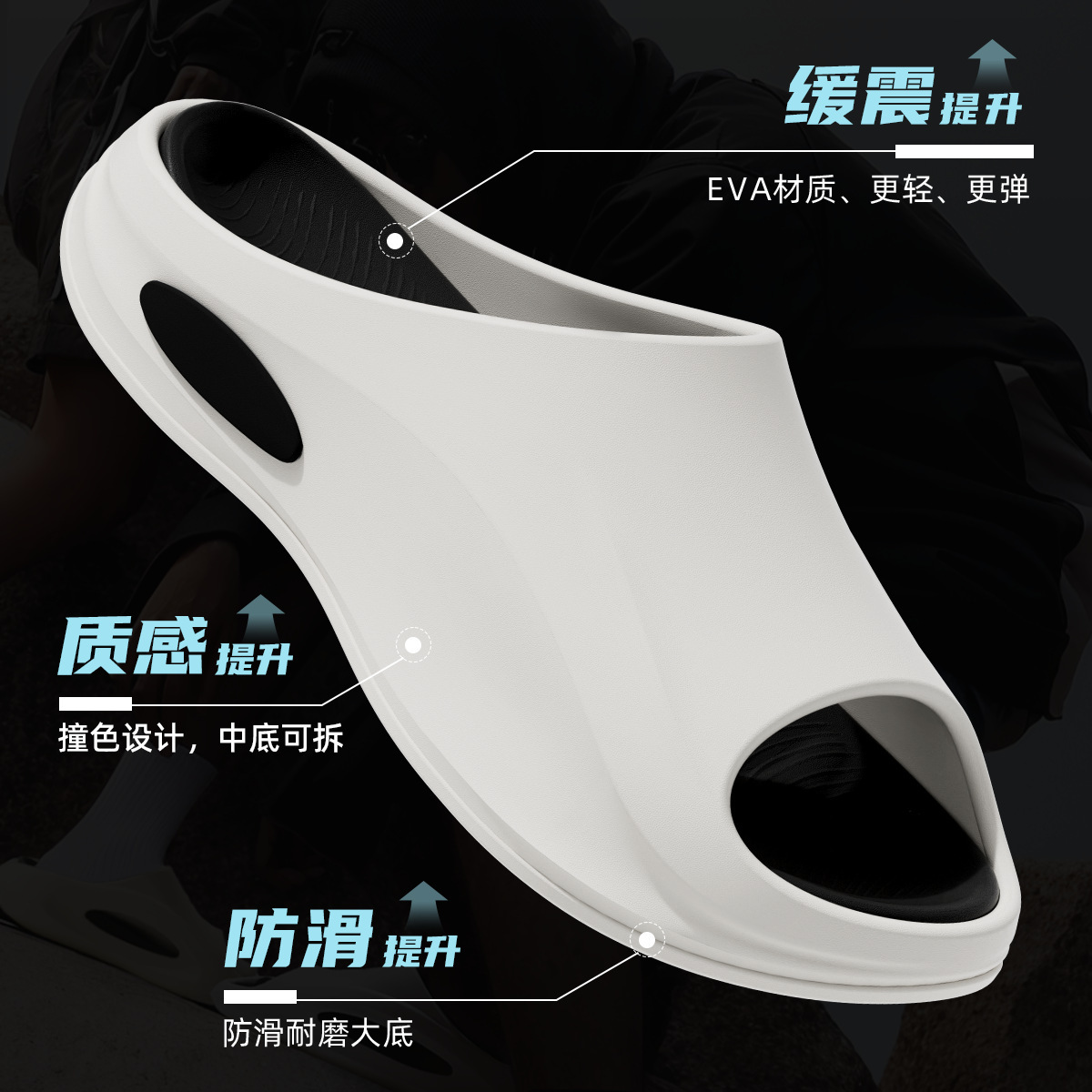 Trendy Sports Outdoor 2025 New Style for Men High-end Couple Home Slippers Non-slip ddmymarket