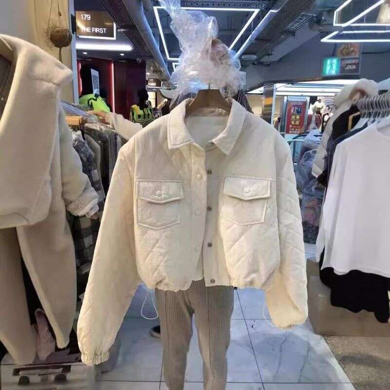 Drawstring Waist Cinched Lapel Short Long Sleeved For Women In Dongdaemun, South Korea, Autumn And Winter Lazy