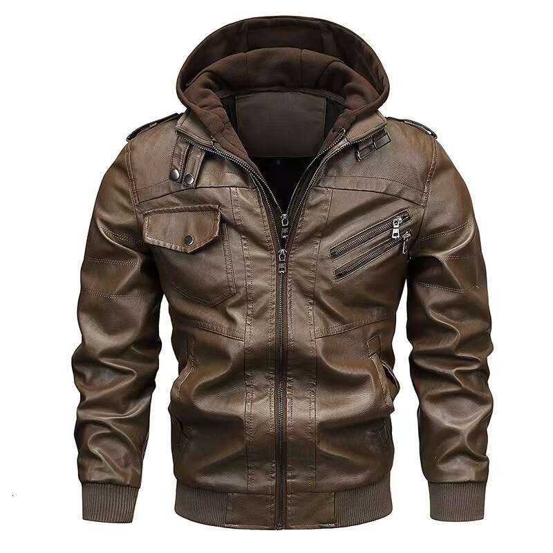 KB New Men's Jackets Autumn Casual Motorcycle PU Jacket Biker Leather Coats Brand Clothing EU Size Sa722