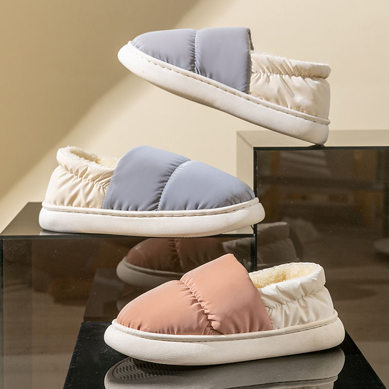 Women's Slippers with Heel, Autumn and Winter 2025 New Style, Indoor Thick Sole Warm Maternity Cotton Shoes, Comfortable for Outdoor Wear ddmymar