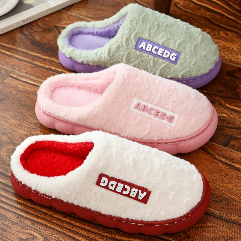 Women's Cotton Use, Autumn and Warm Home Shoes, Couple Slippers for Men, Winter Indoor Shoes ddmymarket