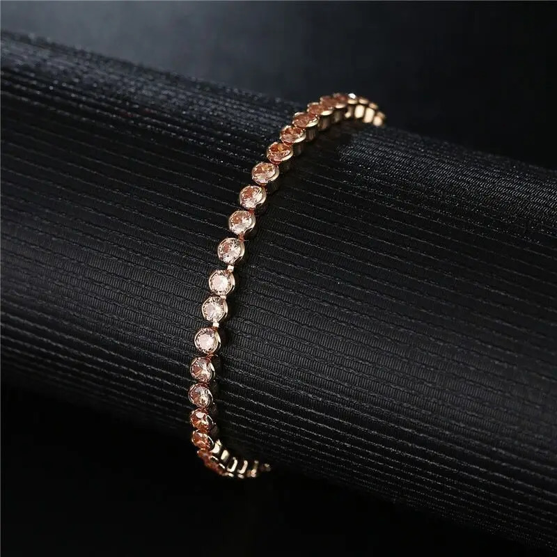 MxGxFam 7 Color Choices White Gold Color Small Bracelets For Women 19 cm Cubic Zircon Good Quality 250928