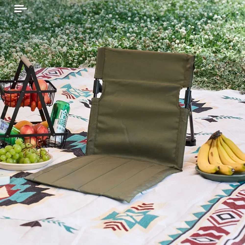 Beach Chair Foldable Camping Chair Waterproof Oxford Fabric Camping Beach Fishing Lazy Backrest Chairs Leisure Travel Furniture J250930