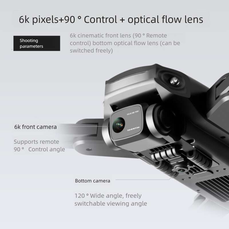 Brushless Folding Drone Optical Flow GPS Remote Control Aircraft EIS Anti Shake HD K Quadcopter Model