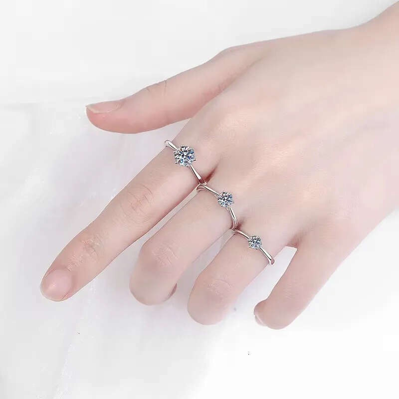 Zircon Dia Moissanite Wedding Fine Fashion Jewelry Sterling Sier Casual Rings for Ladies