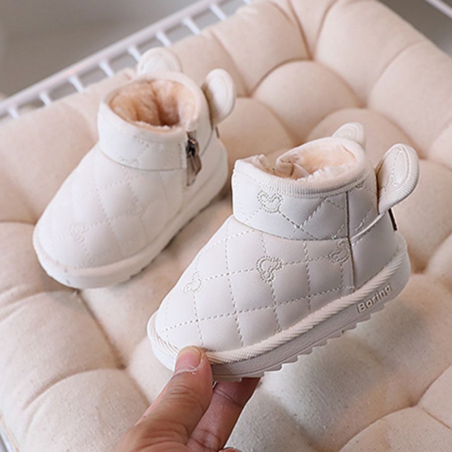 Baby Girls Boys Cute Rabbit Cartoon Snow Boots Children Thick Plush Winter Cotton Shoes Kidszworld Kids Outdoor Boots Waterproof Infant Casual Shoes S