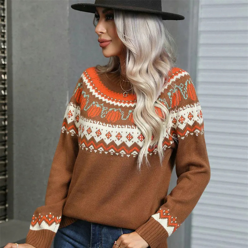 Women Casual Sweaters Christmas Knitwear Tops Female Long Sleeve Soft Warm Outerwear O Neck Autumn Winter Streetwear 250930