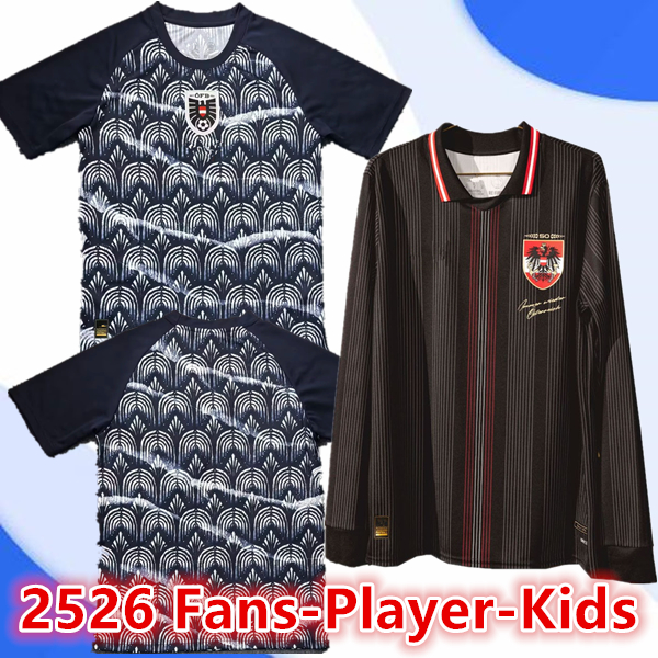 2025 2026 Austria Soccer Jerseys 50th ALABA BAUMGARTNER DANSO SCHLAGER GRILLITSCH SEIWALD LAIMER SABITZER POSCH WIMMER national team25 26 football shirts