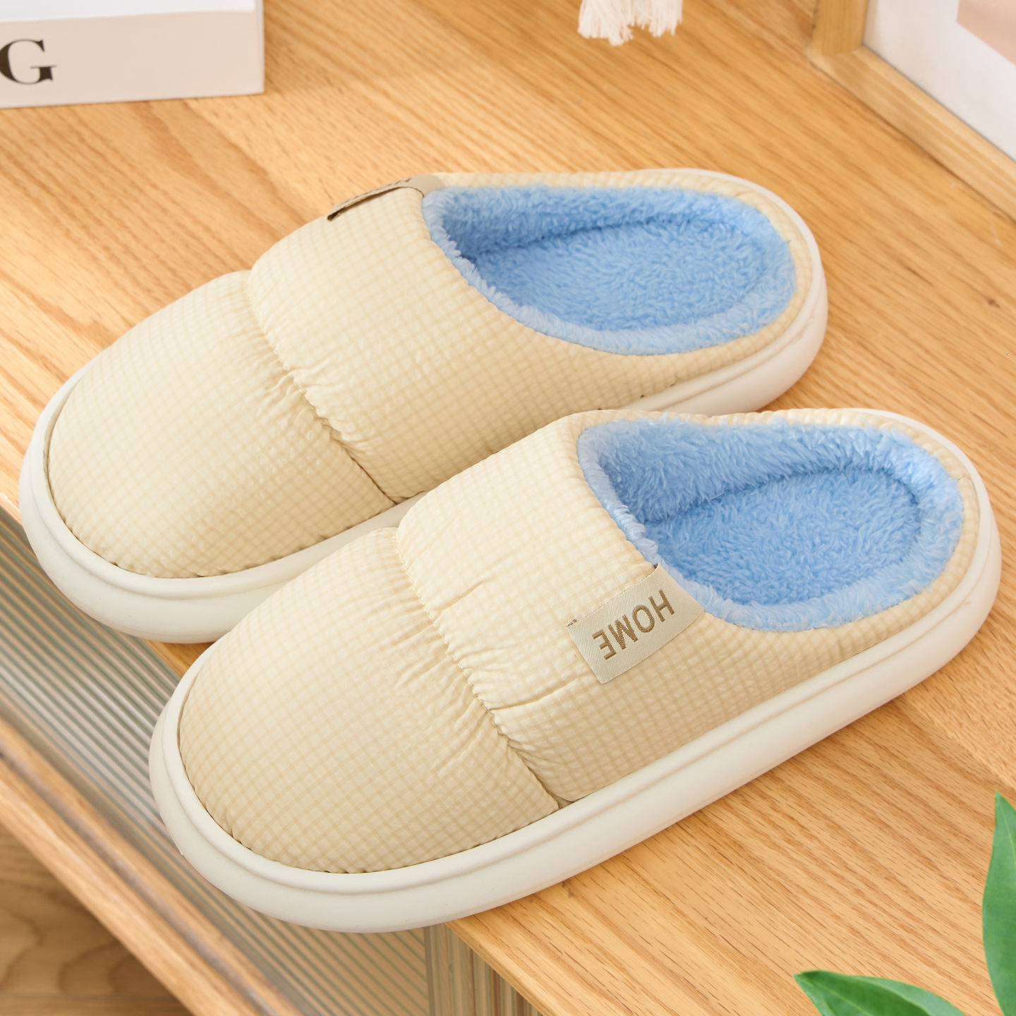 Men's Winter 2025 New Couple Indoor Home Warm Plush Soft Thick Sole Women's Cotton Slippers ddmymarket