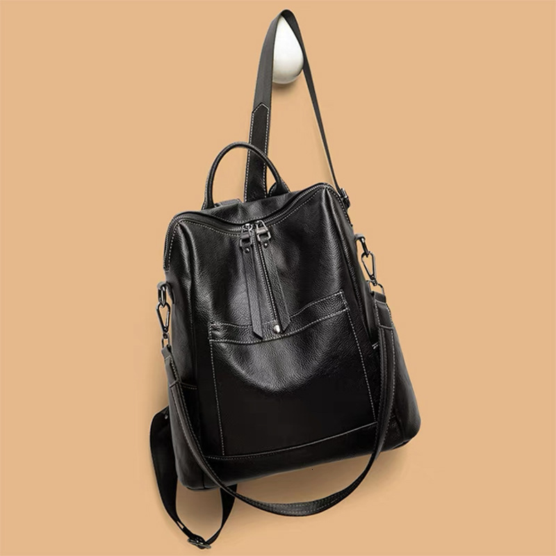 Designer Bag Cowhide Backpack For Women Luxury Bag 2025 New Fashion High-end Dual-use Backpack Casual Versatile Large Capacity Genuine Leather School 