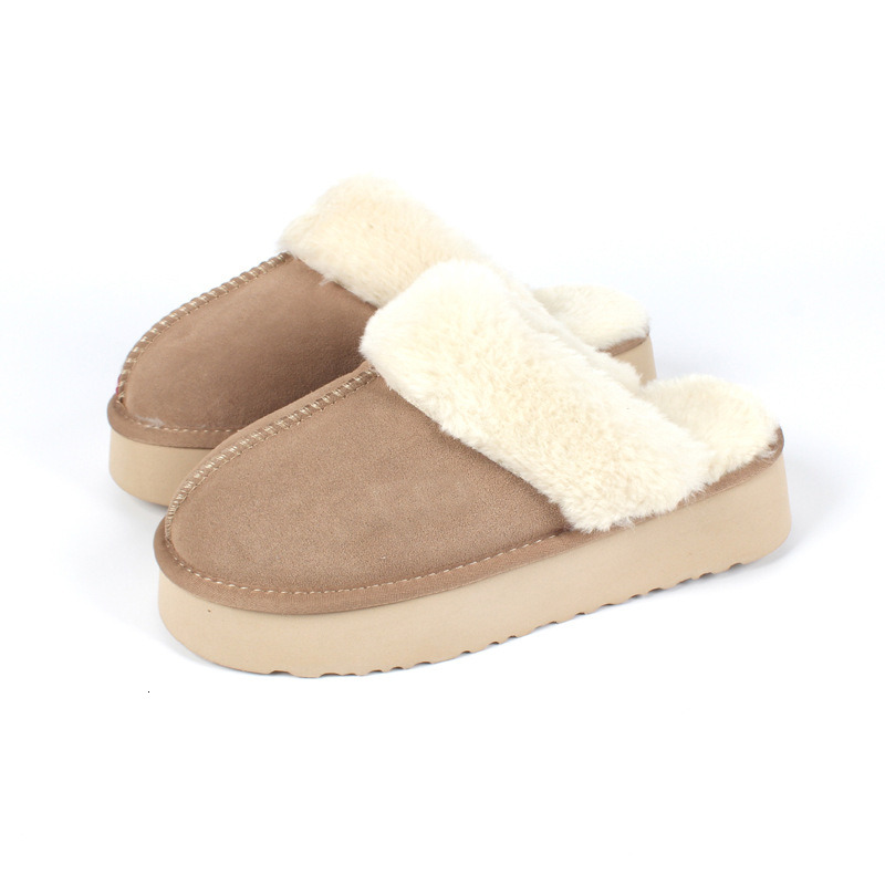 Bebealy Warm Womens Slipper Winter Memory Foam Fluffy Quality Slip-on House Suede Fur Lined Anti-Skid Slippers ddmythur