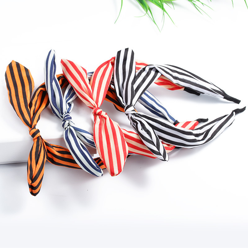 Floral Bow Headband Fashion Polka Dot Bunny Ear Hair Clip Korean Style 2 Yuan Store Accessories
