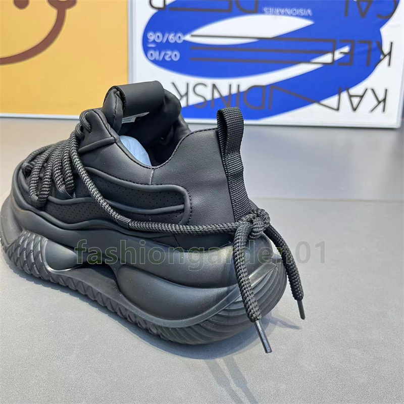 designer shoes platform sneakers pure black white breathable non-slip thick-soled mens shoes comfort versatile trainers size 39-44