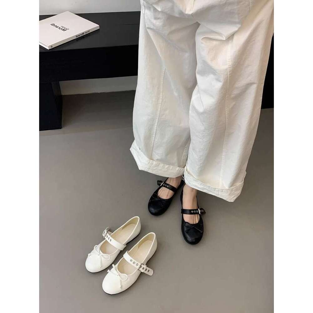 French Style Designer Shoe Shallow Mouth Single for Women 2025 Early Spring New Gentle Evening Ballet Flat Mary Jane Small Leather Shoes