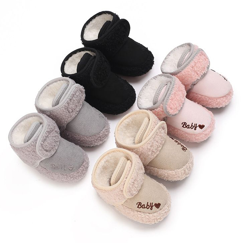 Warm Infant Toddler Crib Snow Boots Soft Comfortable Little Kids Anti-Slip Socks Shoes Kidszworld Newborn Baby Shoes 0-18 Months K0456