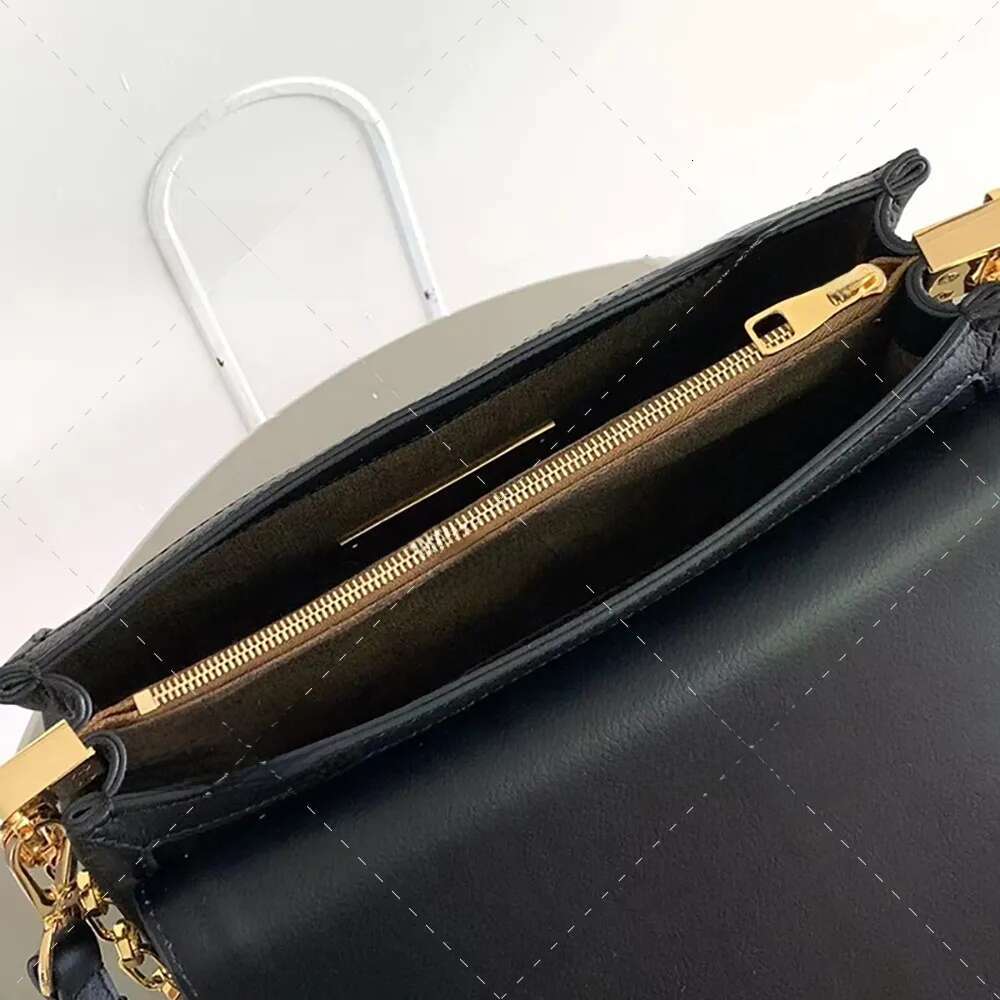 A mirror quality designer crossbody soft shoulder 24cm original Dauphine calf leather flap bag