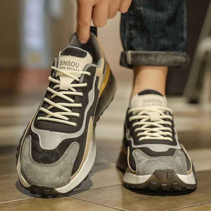 Fashionable and Casual Mens Thick Soled Shoes Comfortable Walking Sports Shoes Outdoor Tennis Shoes Lightweight Running Shoes Z250930