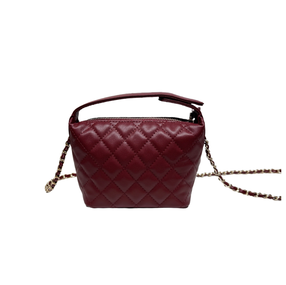 Genuine woman handbag tote shoulder bag brand designer caviar cow leather high quality fashion lady clutch purse