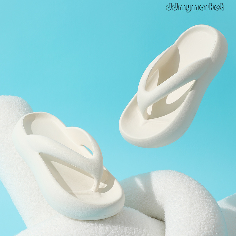 Minimalist Comfortable Women, High-End Feel, 2025 New Summer Thick-Soled Non-Slip Flip-Flops for Women ddmymarket