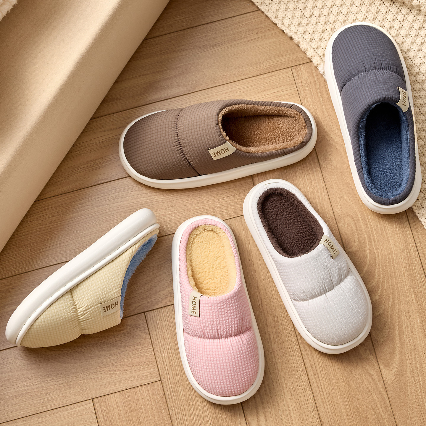 Men's Winter 2025 New Couple Indoor Home Warm Plush Soft Thick Sole Women's Cotton Slippers ddmymarket