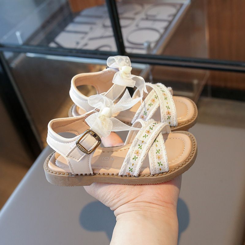 Kids 2025 Summer New Toddler Sweet Sandals for Girls Fashion Design Soft Bottom Anti-slip Walkfashion Girl Beach Shoes Size 22 - 31 dh1922389