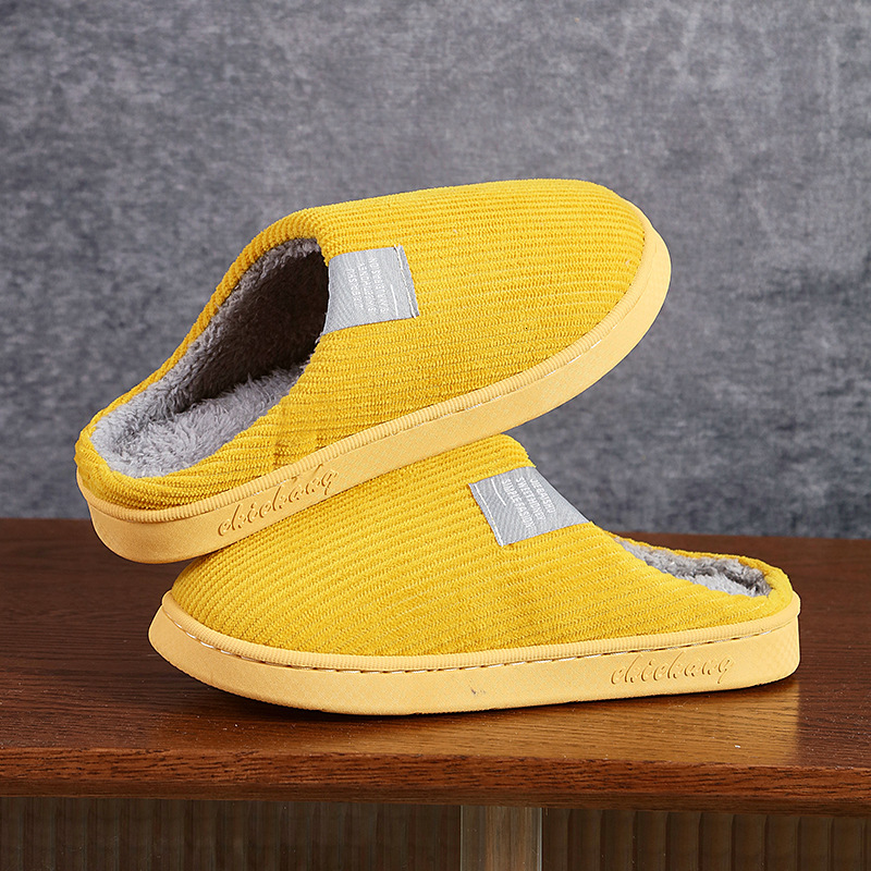 Autumn Indoor Home Couple Warm Shoes Maternity Non-Slip Fleece-Lined Men's Cotton Slippers Women's ddmymarket