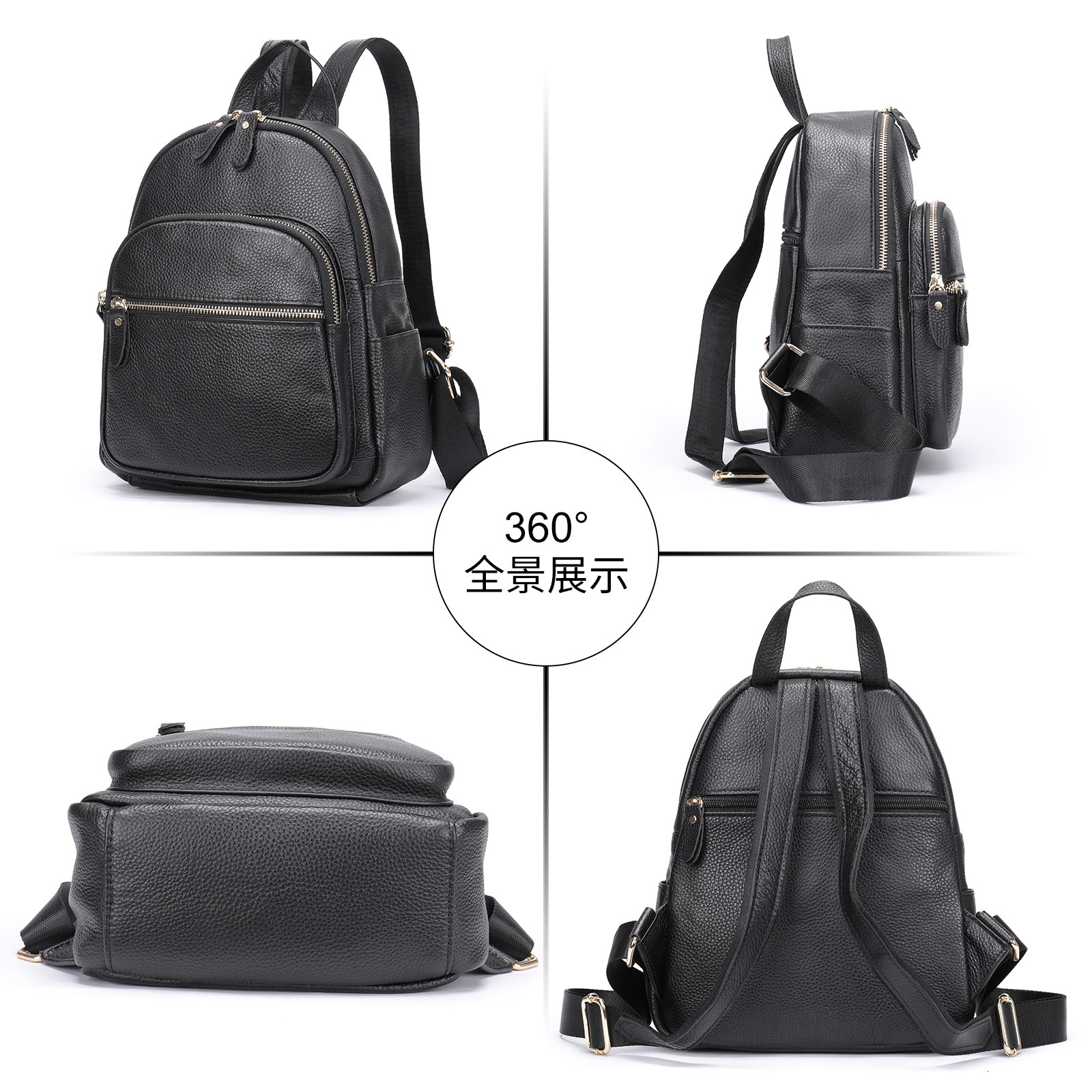 Designer Bag Genuine Leather Women's Backpack Luxury Bag High-end First Layer Cowhide Soft Leather Pure Leather Versatile Women's Backpack