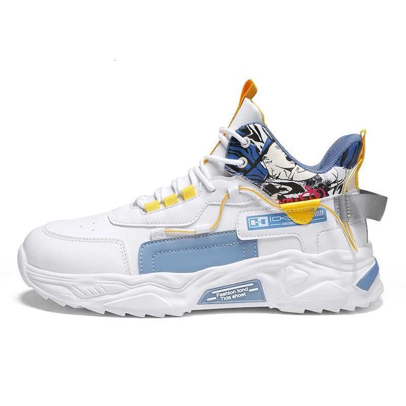 High Top Street Walking Shoes for Men Culture Casual Sneakers Mens Sports Sneaker Fashion Laceup Color Matching Platform Shoes Z250930