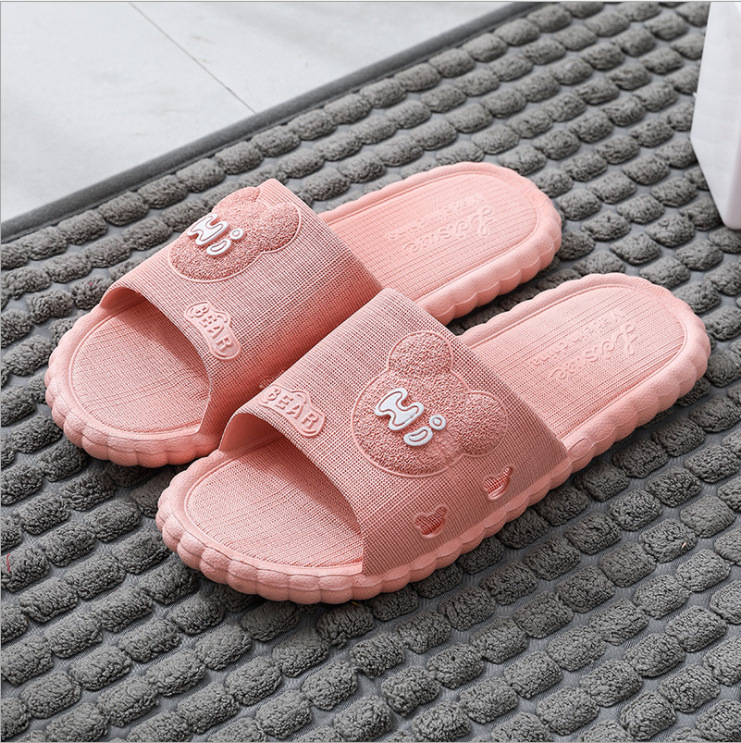 Home Indoor Women Summer Soft Sole Bathroom Anti-Odor Non-Slip One-Word Slippers for Men ddmymarket