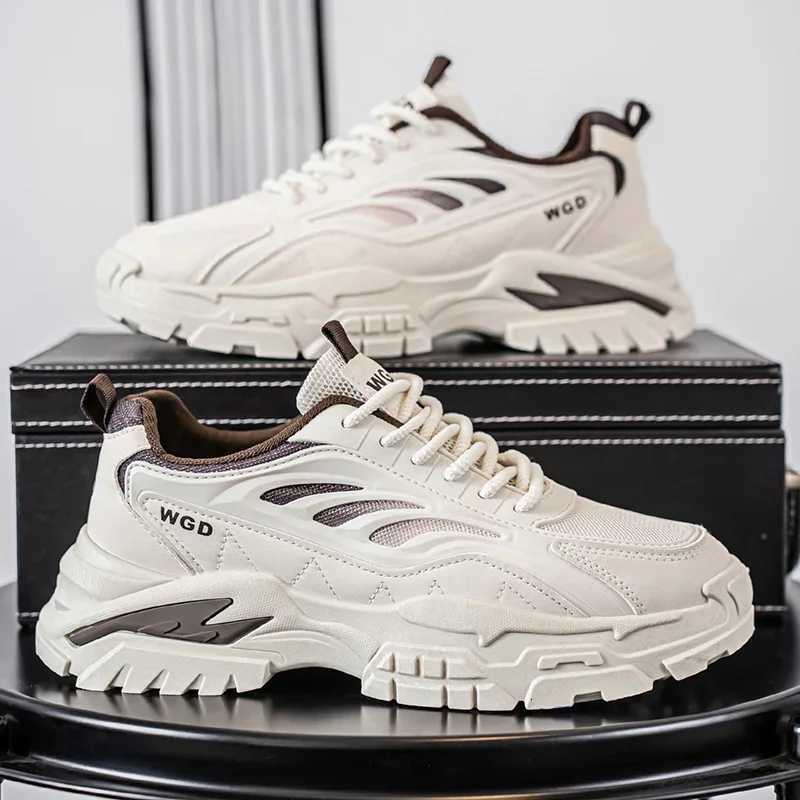 New Mens Thick Soled Raised Running Shoes Lightweight Fashionable Versatile Anti Slip and Durable Sports and Leisure Shoes Z250930