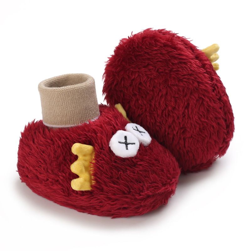 Winter Newborn Baby Socks Shoes Warm Cartoon Toddler First Walkers Boots Cotton Comfort Soft Anti-slip Warm Infant Shoes 0-18 Months K0521