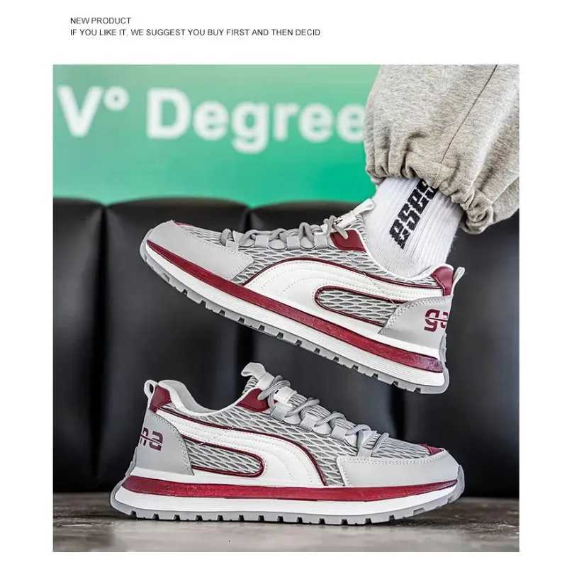 Mens Mesh Breathable Chunky Casual Sneakers Lightweight Platform Shoes for Daily Wear Z250930