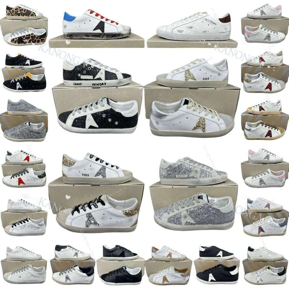 Designer Old Shoe Loafers Golden Gooose Sneakers Super And Ball Shoes Leather Italy Dirty Brand Women Men Ball Casual Star Trainers Top One 35-45S
